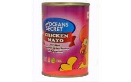 Oceans Secret Chicken Mayo Shredded Boneless Chicken Breasts In Mayonnaise  Tin  400 grams